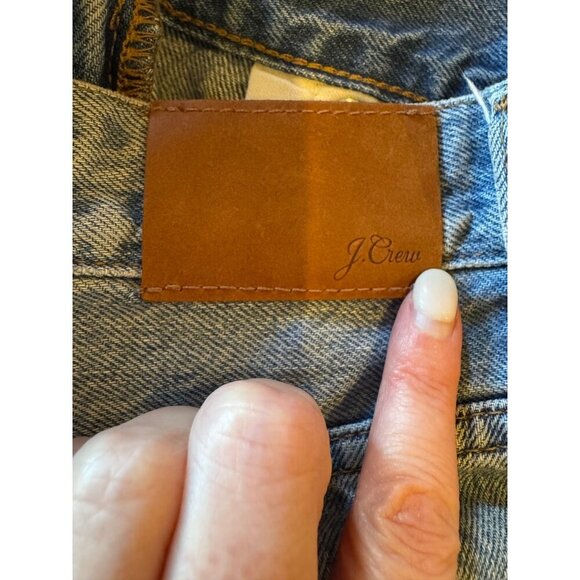 J Crew Jeans Women 24 Petite Blue Medium Wash Distressed Slouchy Boyfriend - Picture 13 of 13